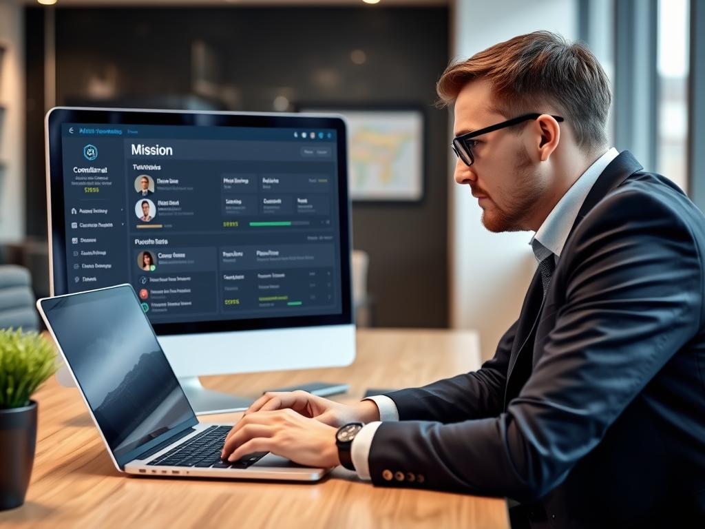 Consultant Umalis analysant les recommandations de missions générées par l'IA de prospection en portage salarial