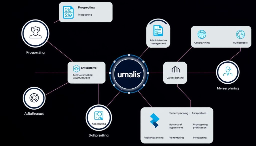 Écosystème complet de l'IA Umalis pour le portage salarial et la prospection