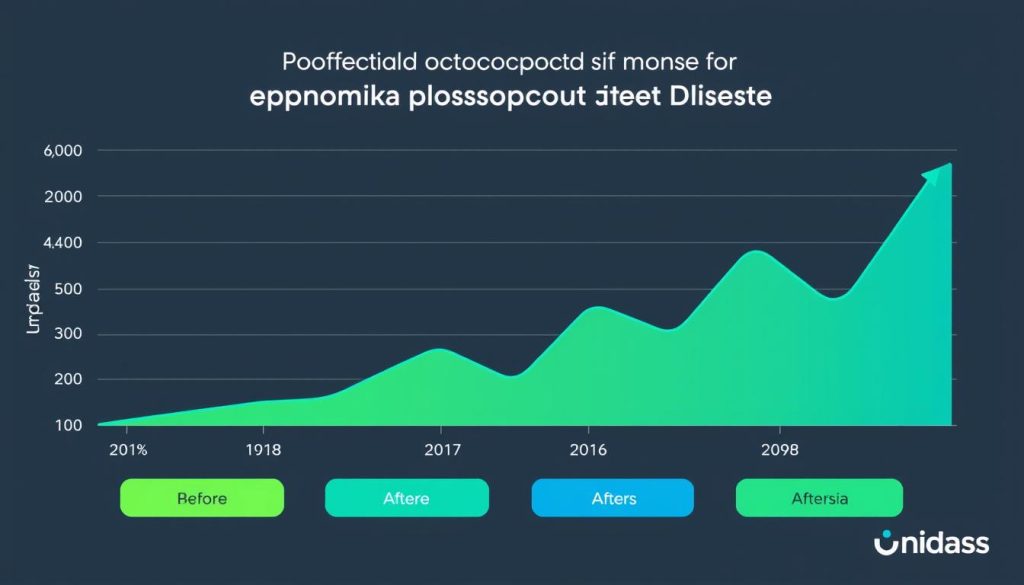 Graphique montrant l'augmentation du taux d'occupation des consultants Umalis grâce à l'IA de prospection en portage salarial