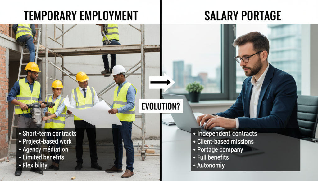 Comparaison entre l'intérim et le portage salarial Comparaison entre l'intérim et le portage salarial
