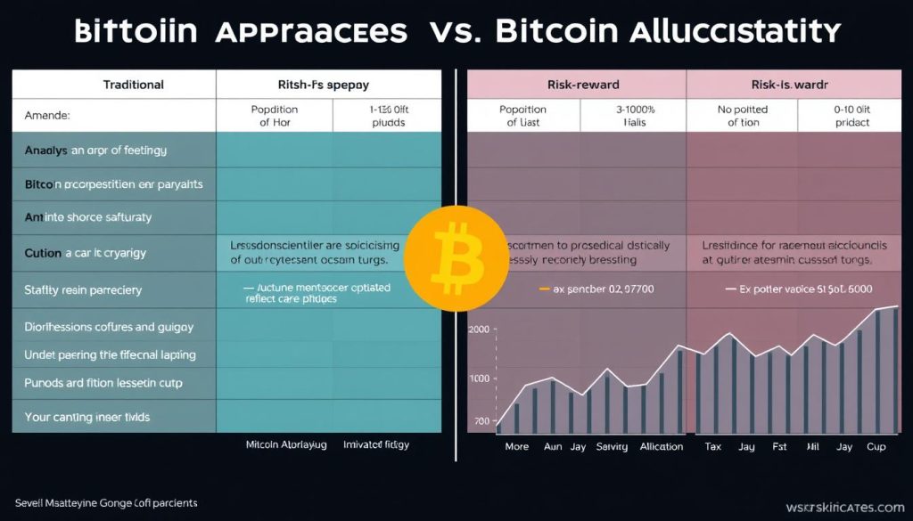 Comparaison visuelle entre la stratégie d'allocation Bitcoin masse salariale Umalis Group et les approches financières traditionnelles
