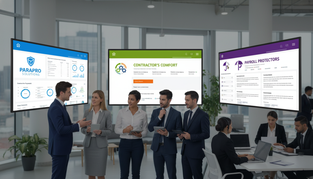 Image de différentes plateformes de portage salarial Image de différentes plateformes de portage salarial