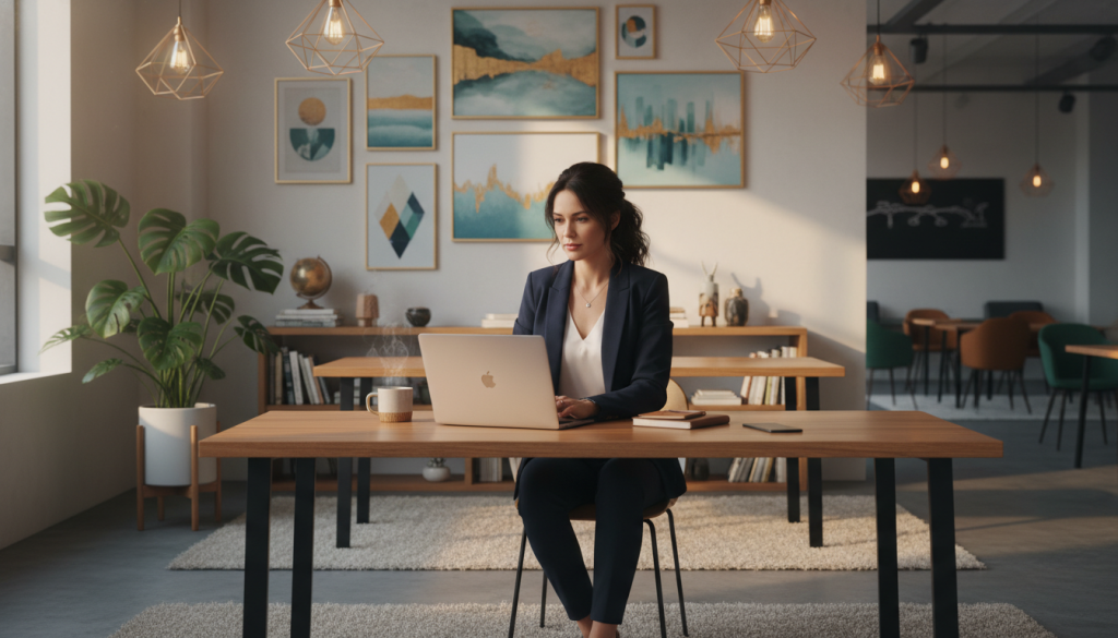 Image of a freelance professional working independently Image of a freelance professional working independently