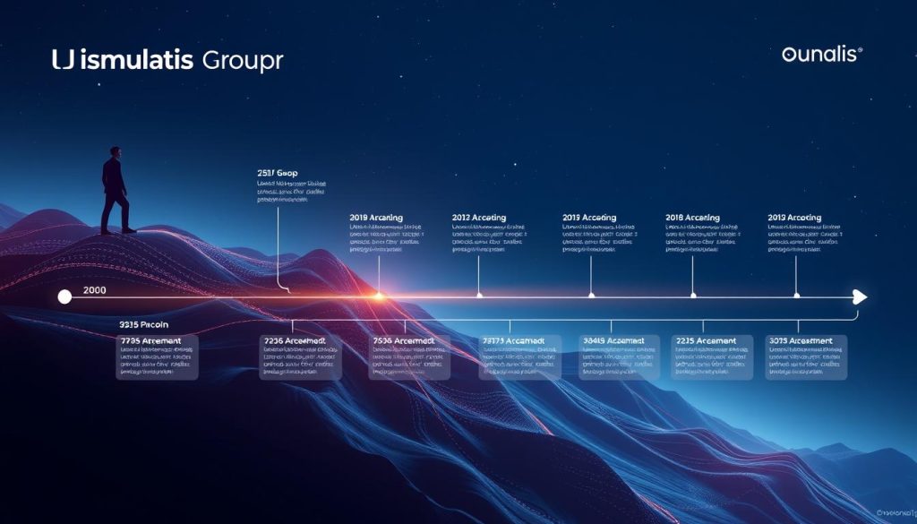 Projection future de la stratégie d'allocation Bitcoin masse salariale Umalis Group avec différents scénarios d'évolution
