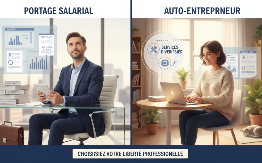 Portage Salarial vs. Auto-Entrepreneur : Guide Comparatif pour Indépendants
