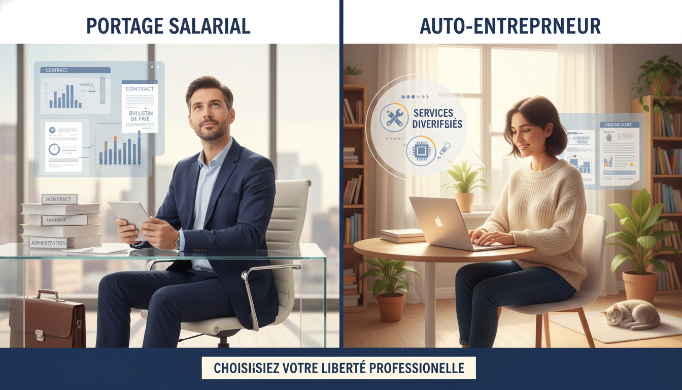 portage-salarial-vs.-auto-entrepreneur portage salarial vs. auto-entrepreneur